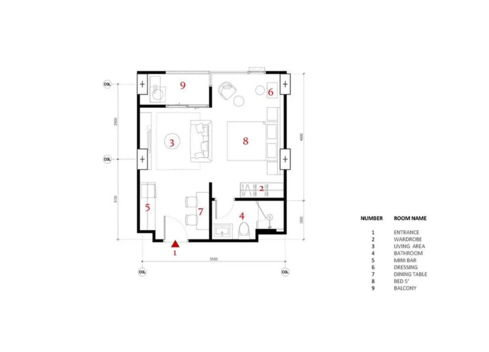 Studio floor plan