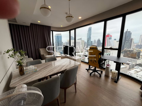  2 Beds High Fl. 30+ Nice Room  Modern Condo Close to MRT Sam Yan 180 m., Samyan Mitrtown  @ Ashton Chula-Silom