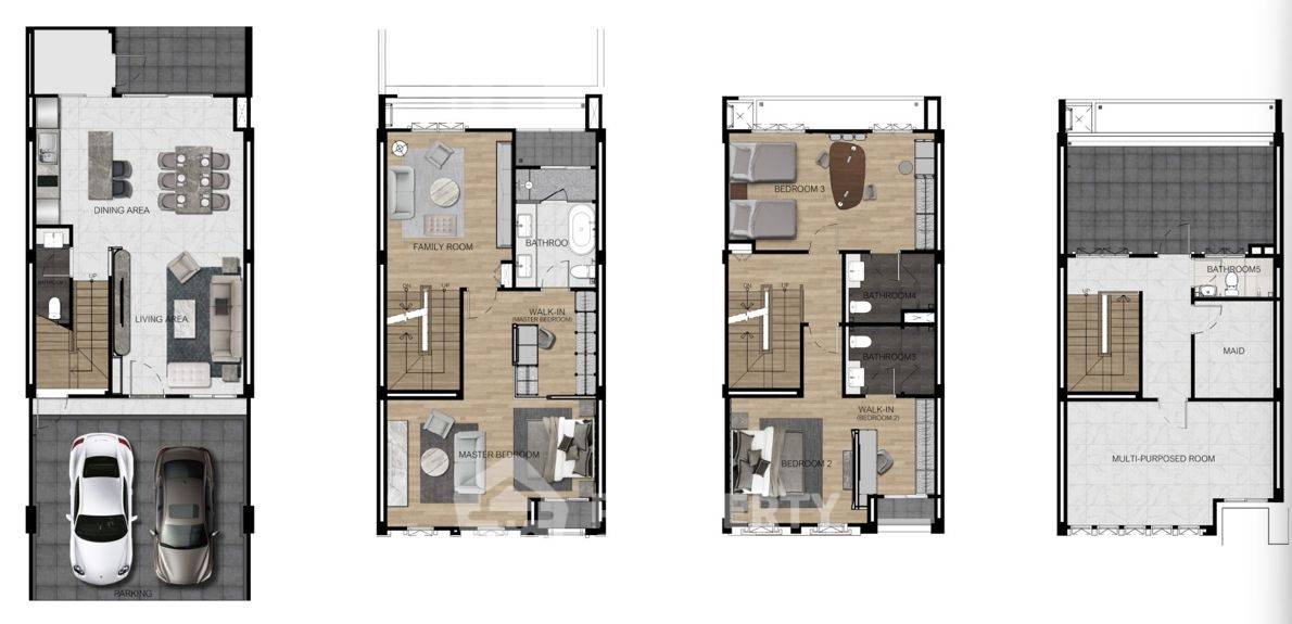 รูป ทาวน์โฮม 4 ห้องนอน ขาย Pet Friendly โครงการ Veritz Sathupradit 34 (ID 1429624) - รูปที่ 5/5