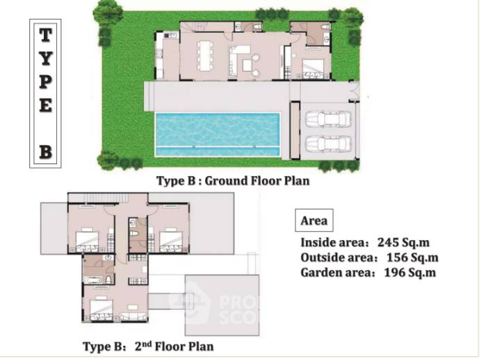 picture 4-BR Villa For Sale Palm Lakeside Villas, Map Prachan Lake (ID 1443452) - 5/5