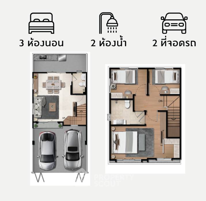 รูป ทาวน์โฮม 3 ห้องนอน เลี้ยงสัตว์ได้ โครงการ พฤกษาวิลล์ ศรีนครินทร์ บางนา (ID 2146737) - รูปที่ 8/8