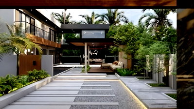 Houses for sale Chonburi :  Grand Launch: Luxury Modern Pool Villa in the Heart of Chaknok  5 Bedrooms  5 Bathroom Usable Area: 560 sq.m.s