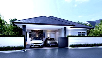 บ้านเดี่ยว ชลบุรี : หมู่บ้านปณาลีบ้านนา ห้วยใหญ่ Pool Villa รีโนเวทใหม่ บนพื้นที่ 104.05 ตารางวา 3 ห้องนอน  2 ห้องน้ำ