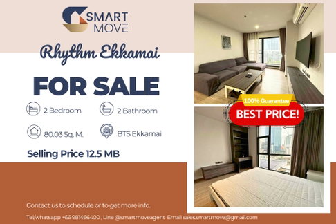 🔥 สำหรับขาย !! ครัวปิด,🔥 Code C20250700013..........Rhythm Ekkamai, 2 ห้องนอน, 2 ห้องน้ำ, ชั้นสูง, แต่งครบ, ราคาพิเศษ!!📣📣