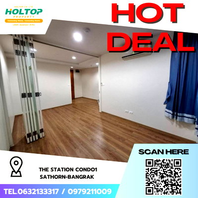 เช่าคอนโด ม.เทคโนโลยีราชมงคลกรุงเทพ : #Z2352💥090668🔥ให้เช่าคอนโด The Station Condo1 Sathorn-Bangrak 