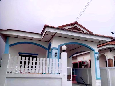 Houses for sale Kasetsart University Si Racha Campus : Single house for sale, move in ready , Dream Village 9 project, near Sahapat Group, Sriracha, Chonburi