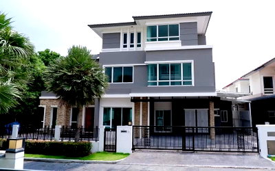 บ้านเดี่ยวให้เช่า : #A124434 ✅ 13/9/68  ให้เช่าบ้านเดี่ยว 3 ชั้น Grand Bangkok Boulevard Rama 9 - Srinakarin   📲📢สอบถาม ld line @condoboy
