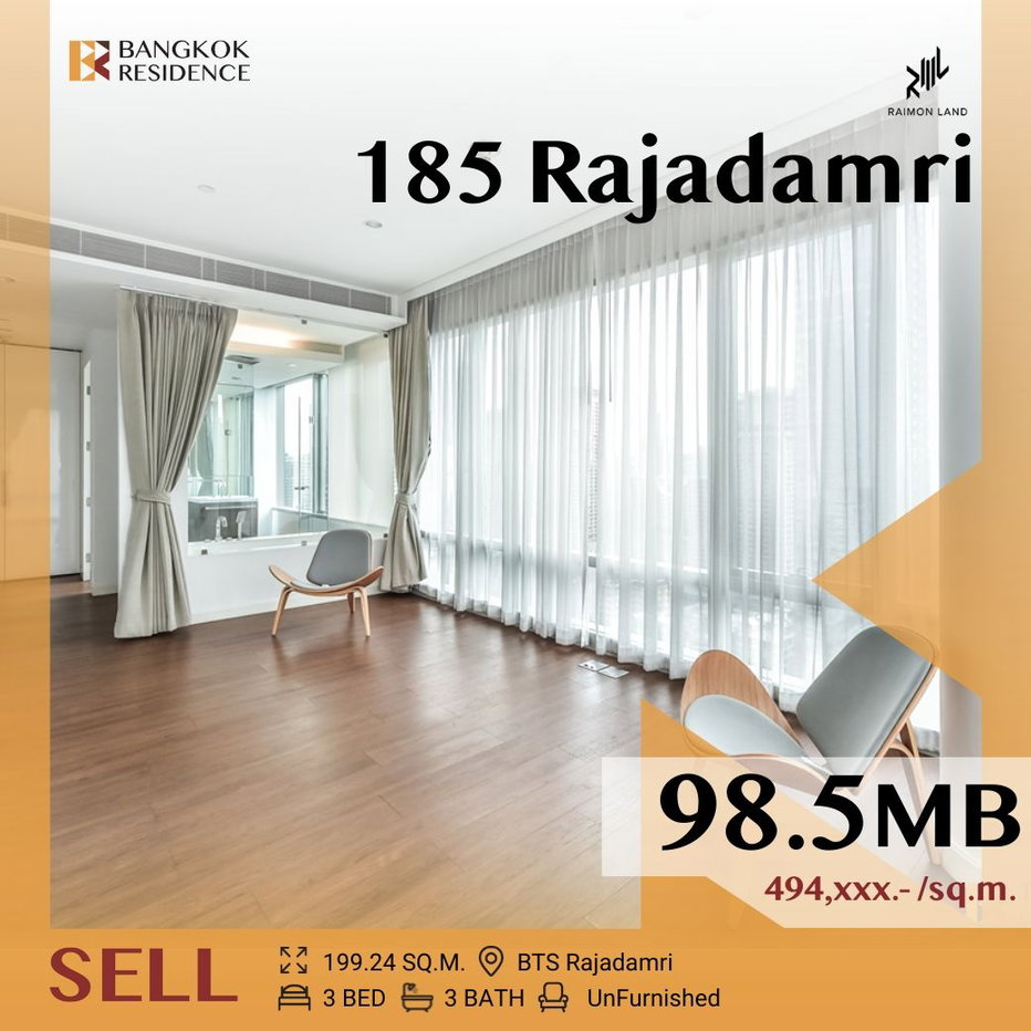 รูป 💎Ultimate Luxury Unit 💎 ,185 Rajadamri - Lumphini Park View, Near BTS Ratchadamri - รูปที่ 1/24
