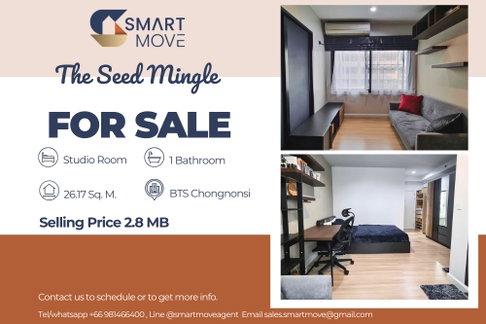🔥 Sale with tenant!!🔥 Code C20231200306..........The Seed Mingle, Studio room, 1 bathroom, furnished, Special Deal!!📣📣