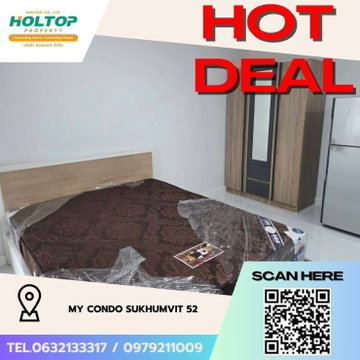 #Z2450💥180968🔥ให้เช่าคอนโด My Condo Sukhumvit 52
