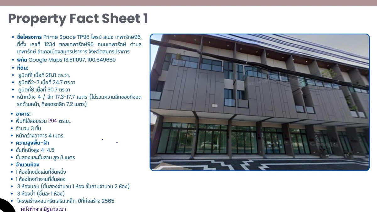 รูป โฮมออฟฟิศใหม่ เทพารักษ์ Prime Space TP96 – พร้อมใช้งาน ราคาพิเศษ! - รูปที่ 9/25