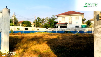 Land for sale Bang Pu Industrial Estate : Corner plot of land , 186 sq w.(744 sq m) Bang Pla, Samut Prakan 🏡 Great value, on the road, good location ✨