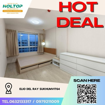 #Z2561💥280968🔥ให้เช่าคอนโด Elio Del Ray Sukhumvit64