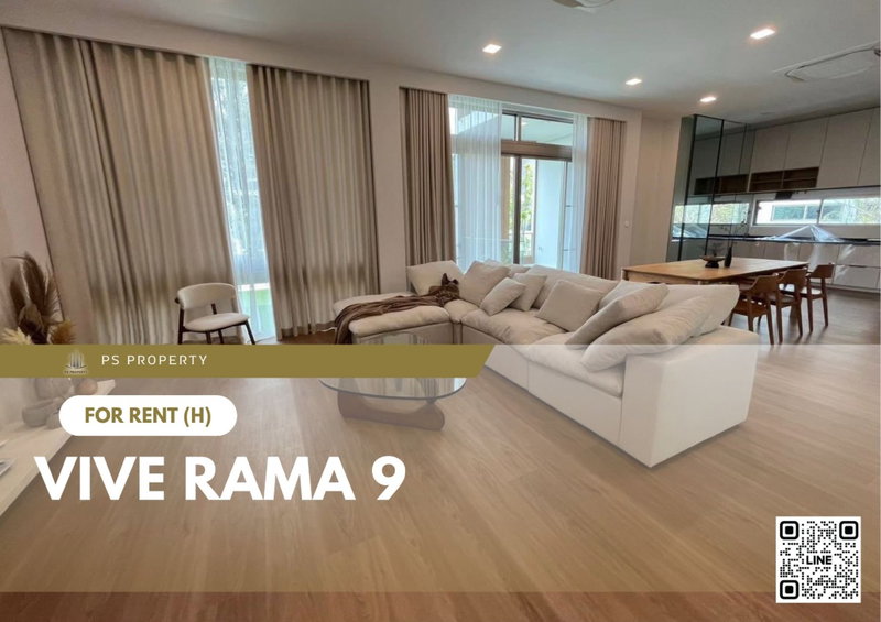 Houses for rent : Single house for rent 📍 VIVE Rama 9 📍 3 bedrooms, 4 bathrooms, fully furnished and equipped with appliances