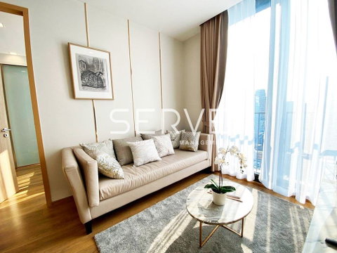 Luxury Style 2 Beds with Bathtub on High Fl. 25+ BTS Phrom Phong 500 m. / Condo For Rent-Noble BE33