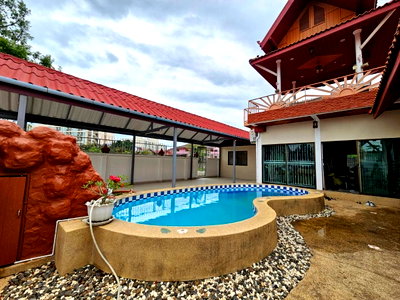 บ้านเดี่ยว หนองปรือ ชลบุรี : บ้านเดี่ยวพัทยาใต้ ขายพร้อมที่ดินขนาด 198ตร.ว ทำเลทอง ฝั่งทะเล ใกล้ Big C พัทยาใต้