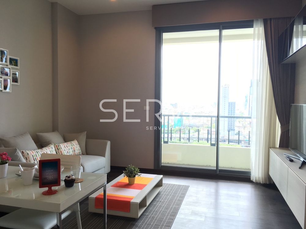 รูป 1 Bed 1 Bath Nice Room Good Location MRT Phetchaburi 60 m. & Singha Complex / For Rent-Q Asoke - รูปที่ 2/8