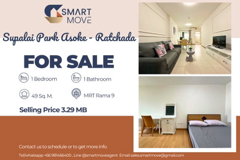 🔥 สำหรับขาย !! 🔥 Code C20250900072..........Supalai Park Asoke - Ratchada, 1 ห้องนอน, 1 ห้องน้ำ, แต่งครบ, ราคาพิเศษ!!📣📣