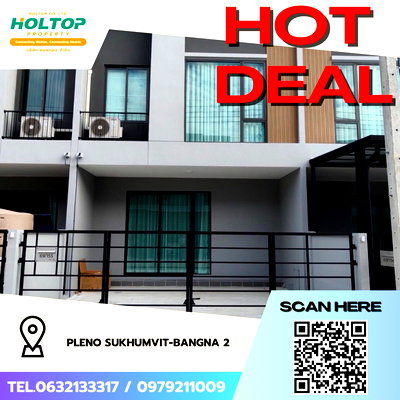 Townhouses for rent : #Z2666💥 061068 🔥House for rent: Pleno Sukhumvit-Bangna 2