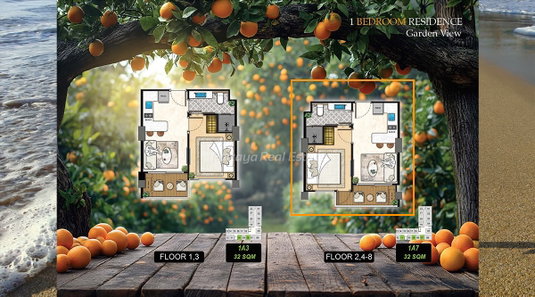🛏️ 1 Bed - 🛁 1 Bath - 🏙️ Garden View - 🇹🇭 THAI name - 🏢 The Riviera Beverly Hills Jomtien - Ref: BEV02
