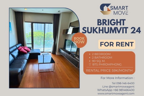 🔥 For Rent !! 🔥Code C20251000032..........Bright Sukhumvit 24, 2 bedroom, 2 bathroom, furnished, ready to move in 📣📣
