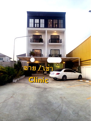 Shophouses for rent Nonthaburi : By Owner  For Rent 4 story Clinic commercial building stand alone with private parking in community area