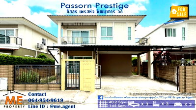 Houses for sale สถาบันเทคโนโลยีไทย-ญี่ปุ่น : For Sale Single House Passorn Prestige Pattanakarn 38 Easy to access Sukhumvit rd. Call 085-161-9569 (BH26-40)