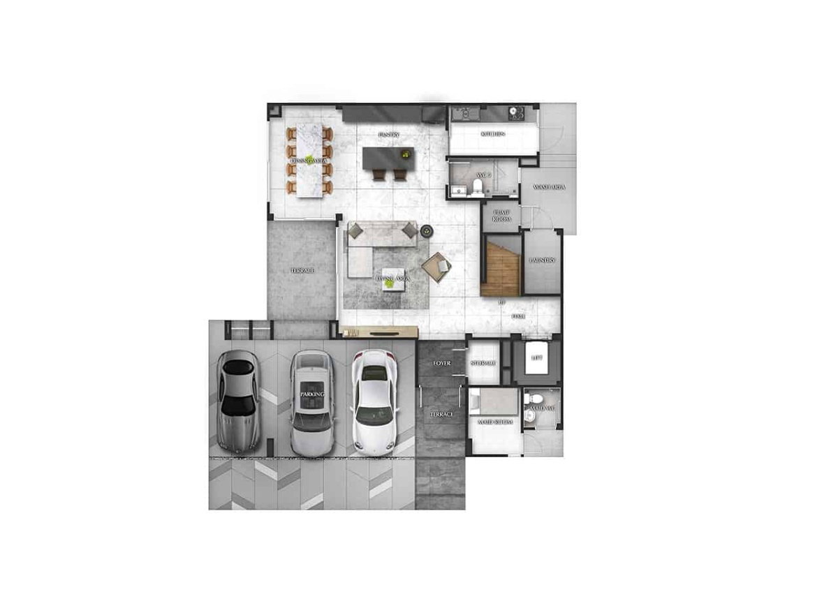 รูป เฟอร์นิเจอร์ครบ บ้านเดี่ยวหรูทันสมัยให้เช่าในเดอะเจนทรีพัฒนาการ 4 ห้องนอน + 5 ห้องน้ํา + ที่จอดรถ 3 คัน ชุมชนที่อยู่อาศัยวิลล่าพัฒนาการชั้นนํา - รูปที่ 65/67