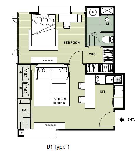 รูป คอนโด 1 ห้องนอน ขาย, 55 ตร.ม., Ivy Residences Pinklao ใกล้ MRT บางแยกยี่ข่าน (ID 596813) - รูปที่ 9/11