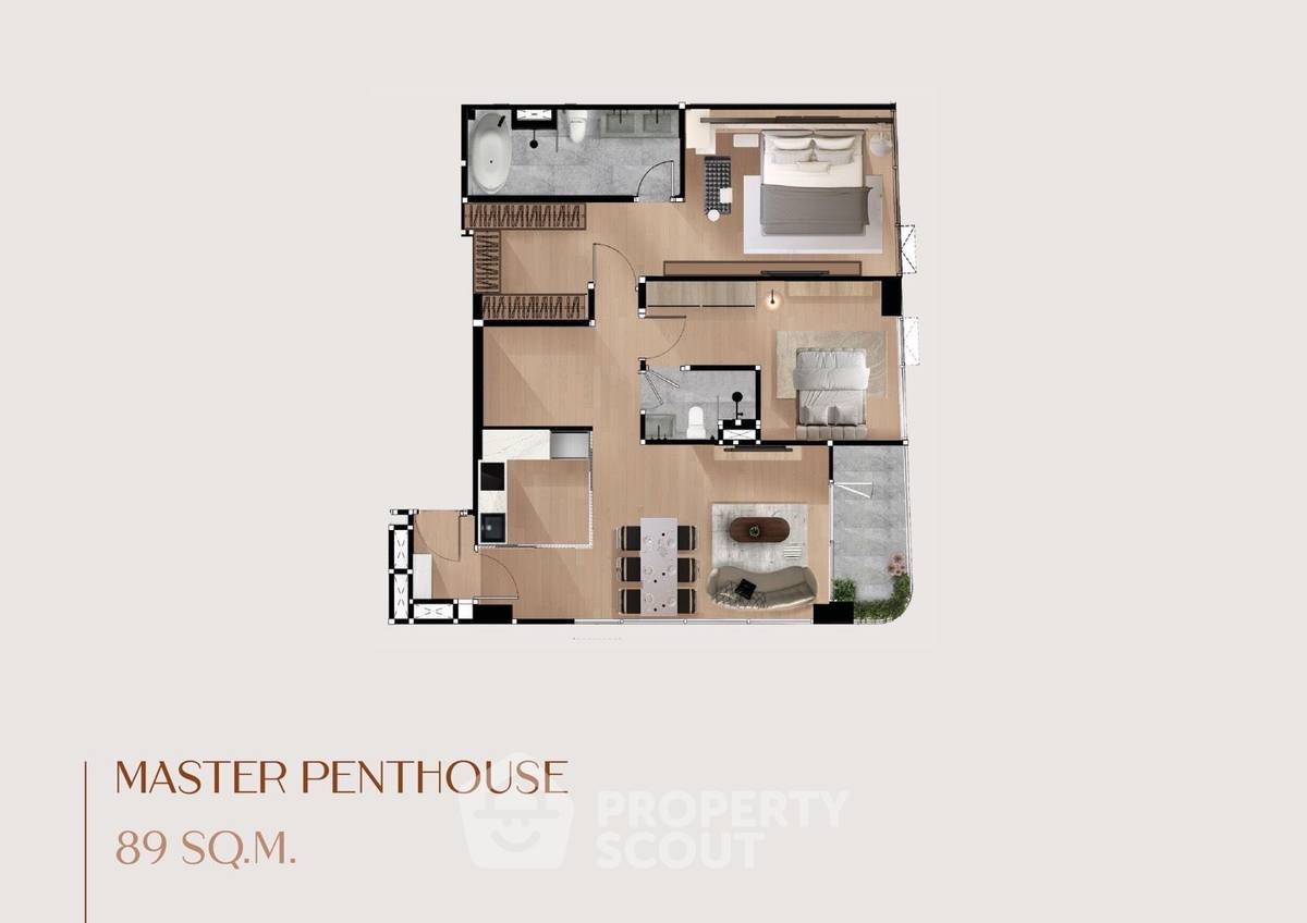 รูป คอนโด 2 ห้องนอน Aritier Penthouse at Ari ใกล้ BTS อารีย์ (ID 2364468) - รูปที่ 1/5