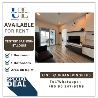 รูปภาพ ( UL2607115 ) Tel/Line 096-2479369 ให้เช่า !! Centric Sathorn St.louis, 1 ห้องนอน 1 ห้องน้ำ 36 ตร.ม. ห้องสวย ห้องมุม สภาพดี✨✨