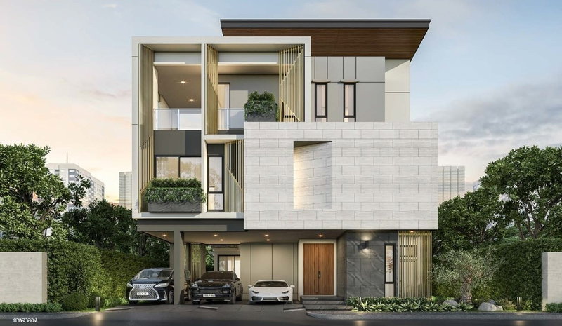 ขายบ้านเดี่ยว : LTH13394 – House for Sale | The Gentry Cultivar Rama 9 | 440 sqm | 4 Beds 5 Baths | 39.9 MB | ใกล้ Airport Link ลาดกระบัง