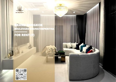 Houses for rent : Single house for rent 🔥 Grand Bangkok Boulevard Krungthepkritha 🔥 5 bedrooms, 6 bathrooms, fully furnished and equipped with appliances.
