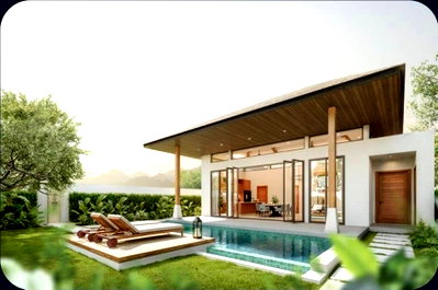 Houses for sale : Luxury Balinese-Inspired Pool Villas for Sale | Botanica Skyport Phuket near Maikhao Beach & Phuket Airport | From 19.9 MB | Starting 506.3 sq.m.