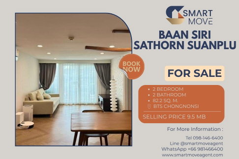 🔥 สำหรับขาย !! 🔥 Code C20250900034..........Baan Siri Sathorn Suanplu, 2 ห้องนอน, 2 ห้องน้ำ, แต่งครบ, ราคาพิเศษ!!📣📣