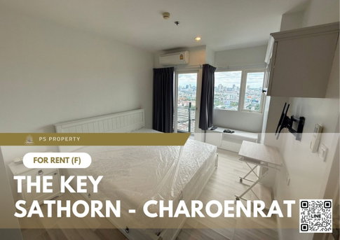 ให้เช่า 📍 The Key Sathorn - Charoenrat 📍 2 ห้องนอน 2 ห้องน้ำ เฟอร์นิเจอร์ และ เครื่องใช้ไฟฟ้าครบ ใกล้ BTS สุรศักดิ์