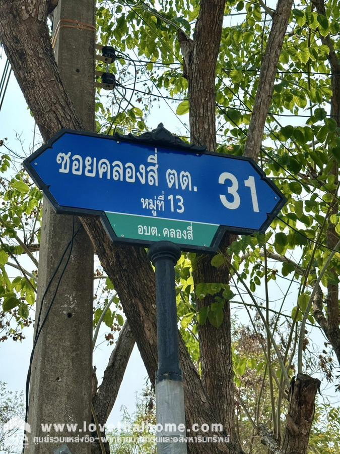 รูป ขายที่ดินคลองสี่ตะวันตก 31 คลองหลวง ปทุมธานี พื้นที่ 800 ตร.ว. แปลงสวย ราคาถูกมาก! ท้ายซอยมีถนนคอนกรีตใหม่เชื่อมคลองสาม - รูปที่ 6/12