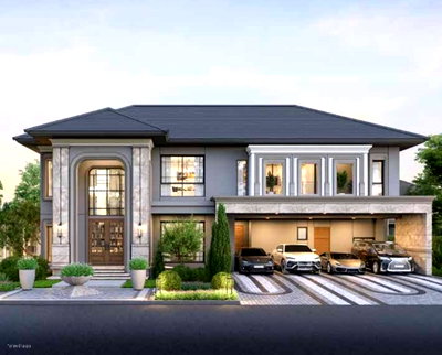 Houses for sale Siam University : LTH13468 – House for Sale | Grand Bangkok Boulevard Petchkasem–Kanchana | 521 sqm | 4 Beds 5 Baths | 49 MB | Near Bangkae 