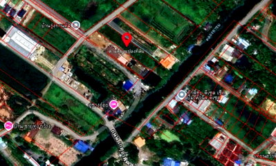 Land for sale : Beautiful land for sale — ideal for building a residence . The front of the property faces the main road. Total area: 1 rai, 1 ngan, 58 sq wah.