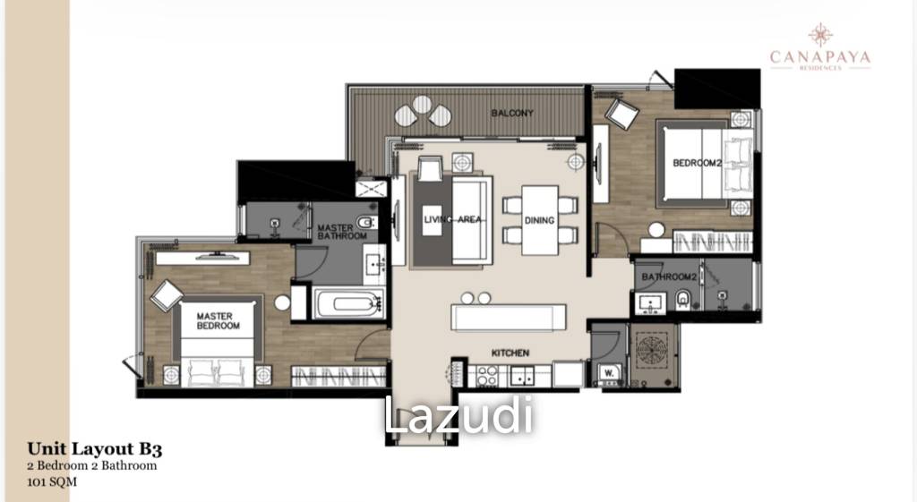 รูป ขายคอนโดหรู Canapaya Residences ริมแม่น้ำ ในบางคล้อ กรุงเทพฯ - รูปที่ 11/11