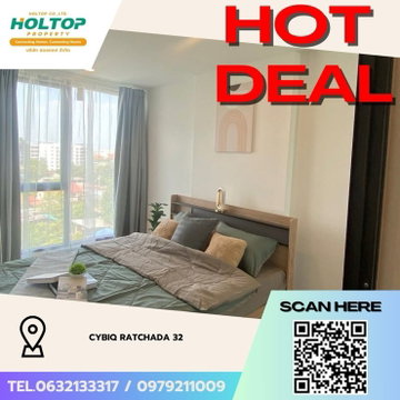 #Z3038💥061168🔥ให้เช่าคอนโด Cybiq Ratchada 32