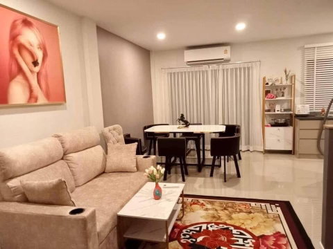 #A124353 ✅ 11/11/68 ให้เช่าทาวน์โฮม 3 ชั้น Lumpini Town Place Sukhumvit - Srinakarin📲📢สอบถาม ld line @condoboy