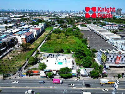 ที่ดิน ถนนปู่เจ้าสมิงพราย  : ขายที่ดินทำเลดี ติดถนนปู่เจ้าสมิงพราย 12 ไร่ ใกล้ BTS สำโรง อำเภอพระประแดง จังหวัดสมุทรปราการ