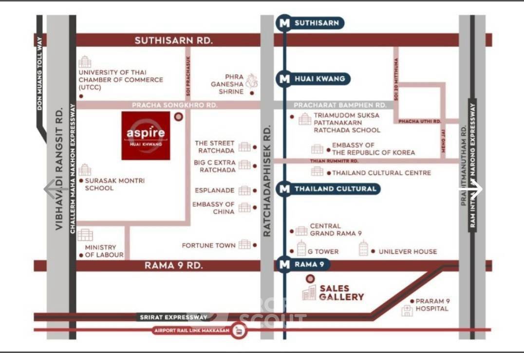 รูป คอนโด 2 ห้องนอน แอสปาย ห้วยขวาง ชั้นสูง 25 ใกล้ MRT ห้วยขวาง (ID 2422110) - รูปที่ 9/10
