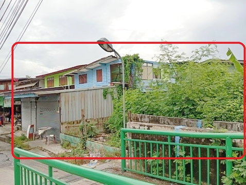 Salaya Market 1.6 km. Room for rent with land 63 sq.wa. 252 sq.m. riverside location on Mahasawat Ca