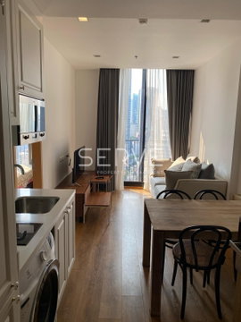 🔥25K🔥- 1 Bed with Bathtub & Washlet Unit on High Fl. 15+ Close to BTS Phrom Phong 500 m. at Noble BE33 Condo / For Rent