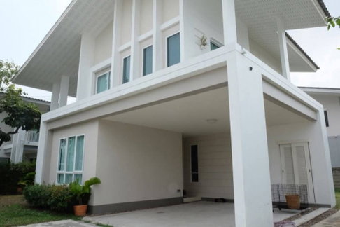 ให้ เช่า บ้านเดี่ยว ฮาบิเทีย โมทีฟ ปัญญา–อินทรา (Habitia Motif Panya–Intra) 105 ตรว 242 ตรม 4 นอน 3 น้ำ จอดรถได้ 6 คัน พร้อมระบบกันขโมย