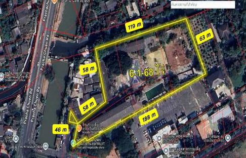 ขายที่ดิน พร้อมอาคาร4ชั้น 6-1-68 ไร่ ติดถนนประชาชื่น และคลองประปา ใกล้ ม.ธุรกิจบัณฑิตย์ เหมาะ โรงเรียน จัดสรร โรงแรม