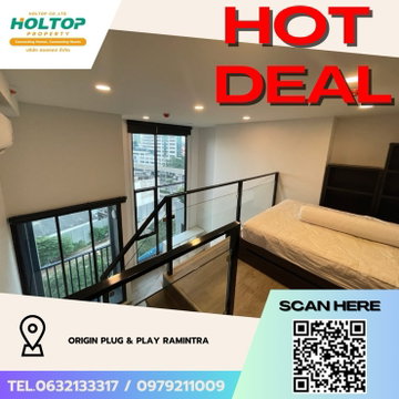 #Z3200💥 161168 🔥Condo for rent: Origin Plug & Play Ramintra