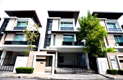 Houses for sale สถาบันเทคโนโลยีไทย-ญี่ปุ่น : Nirvana Rama 9: Detached House for Sale with tenant  3Floors- House 240 sqm 3 bedrooms